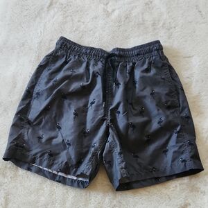 Men's Gray Flamingo Swim Shorts Size S